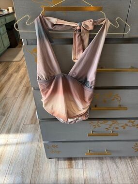 PacSun Ombre Halter Tank Top in Pink, Peach, Cream